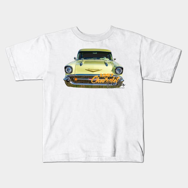 1957 Chevrolet Bel Air 4 Door Sedan Kids T-Shirt by Gestalt Imagery